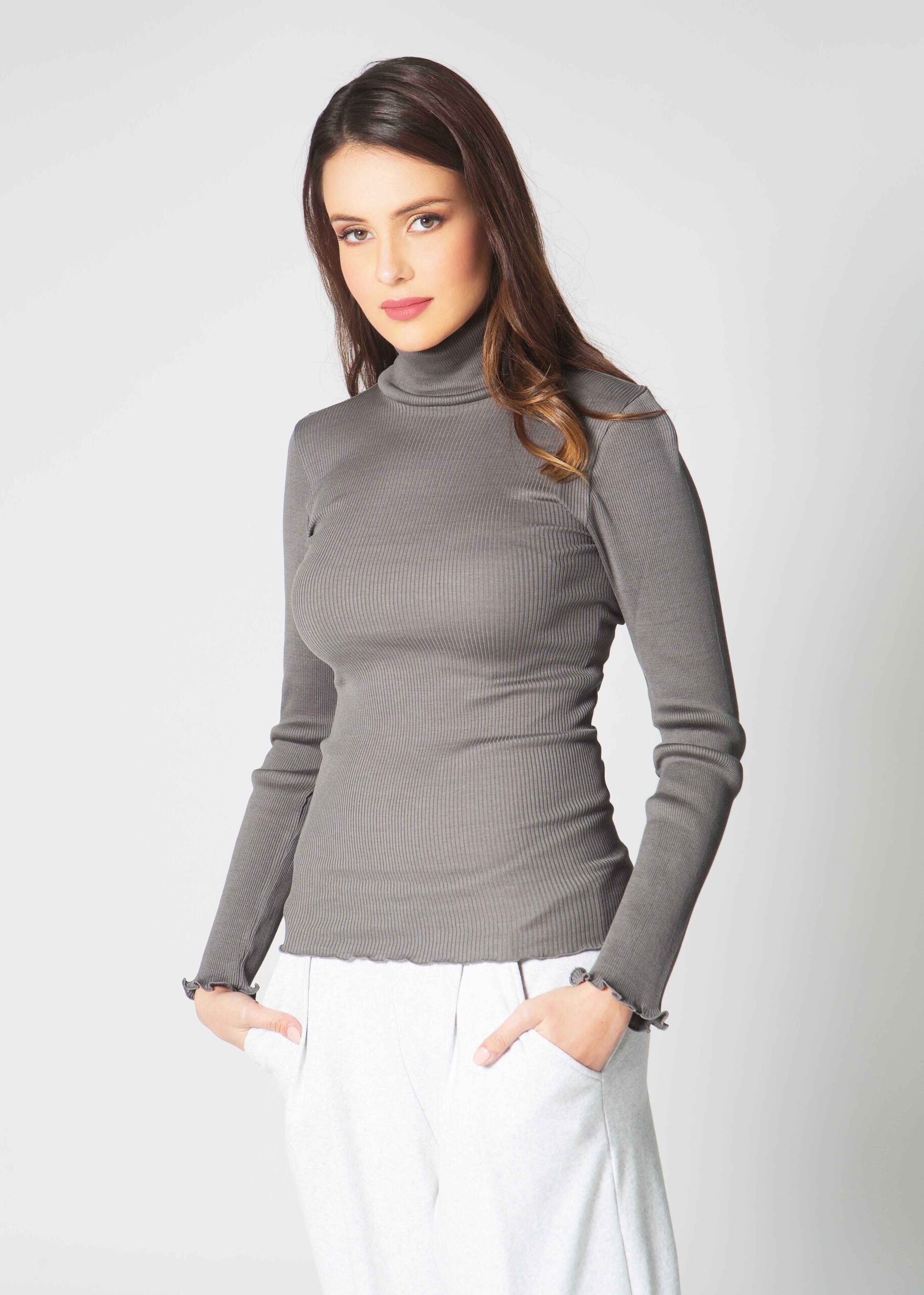 grey womens turtleneck