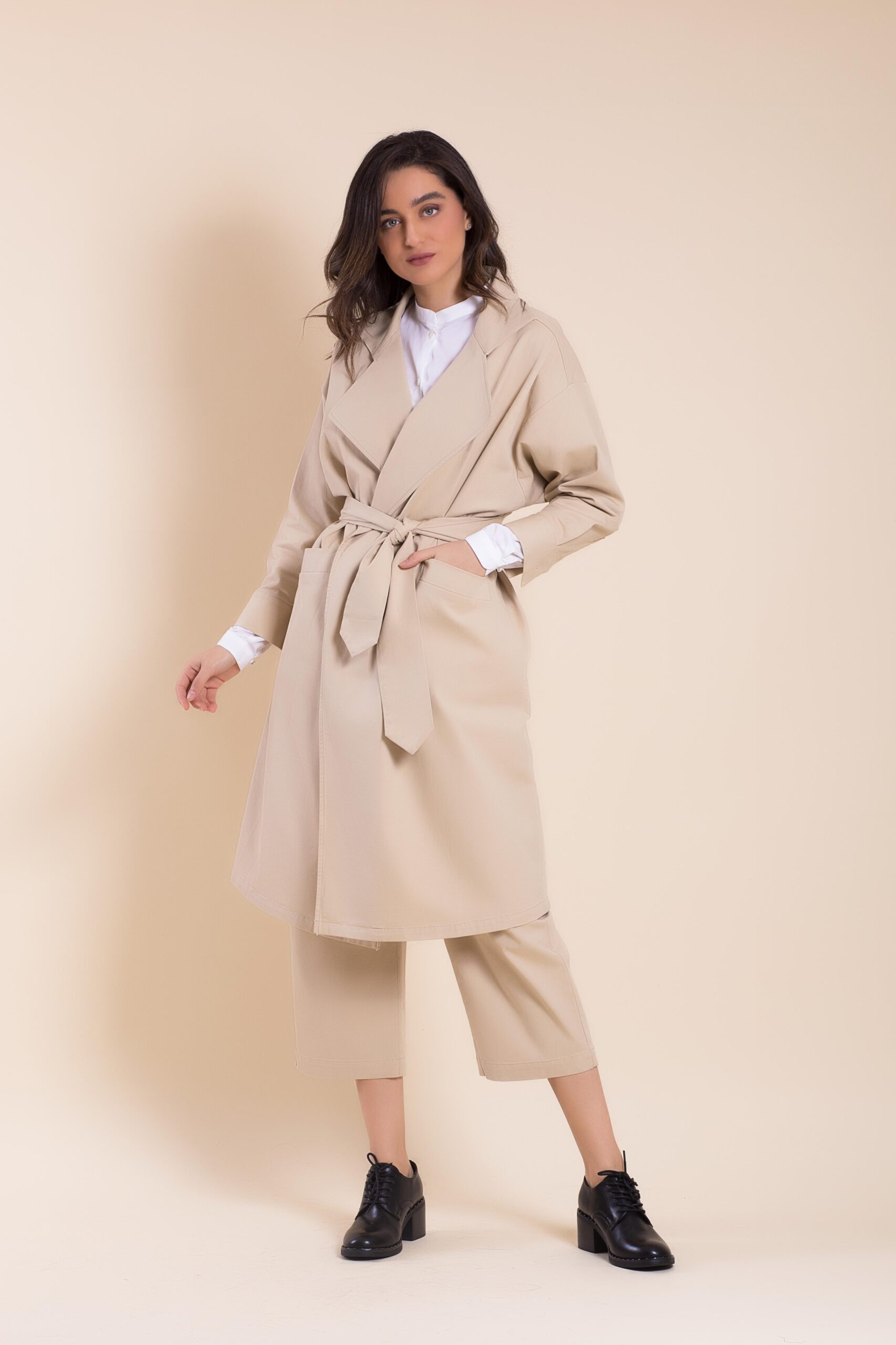 beige coat