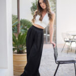 Viscose Mix Full Length Pants